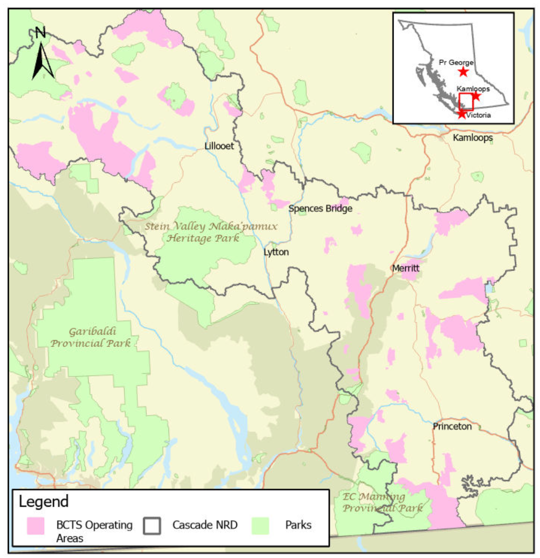 Map of the area subject to audit